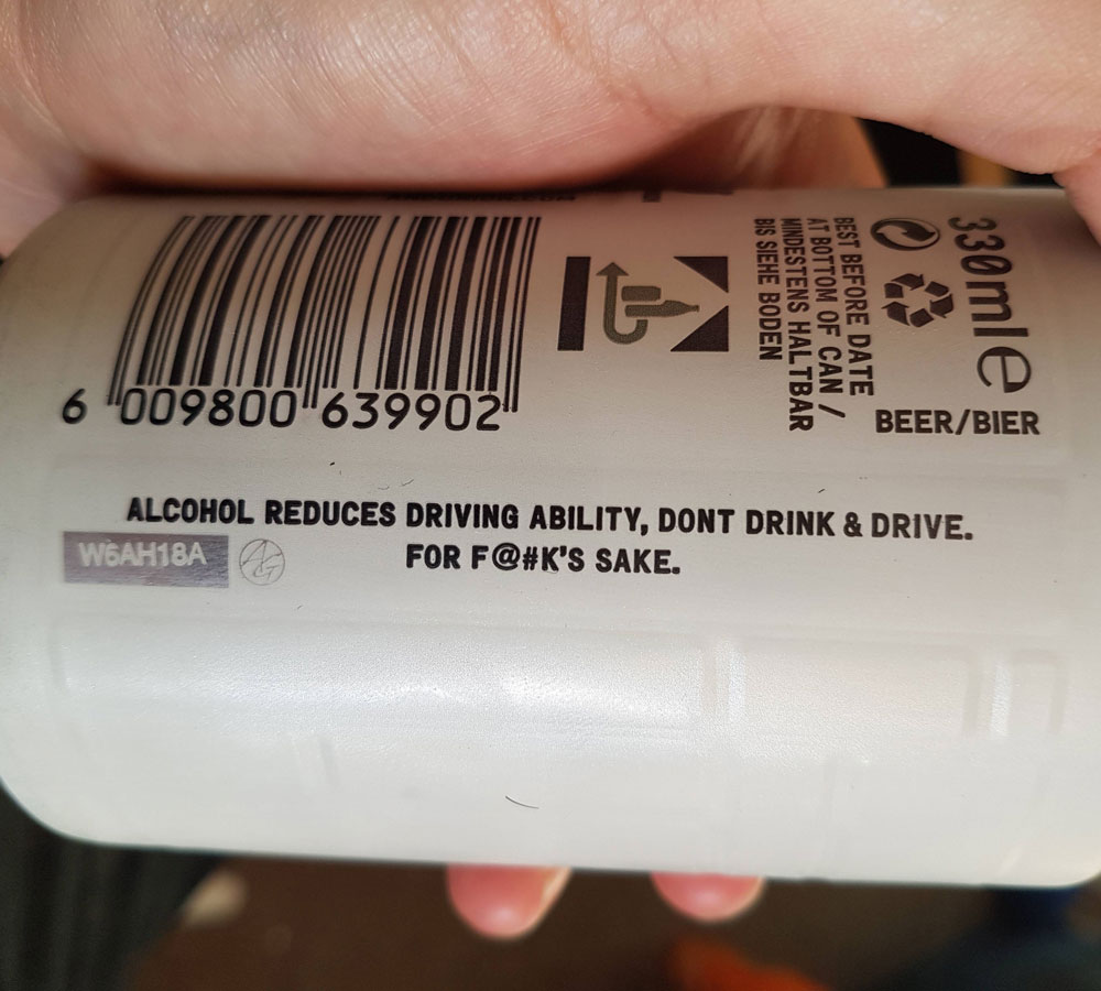 My beer can has some good advice