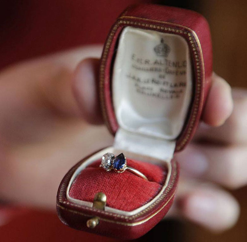 The engagement ring Napoleon Bonaparte gave to his wife Josephine in 1796
