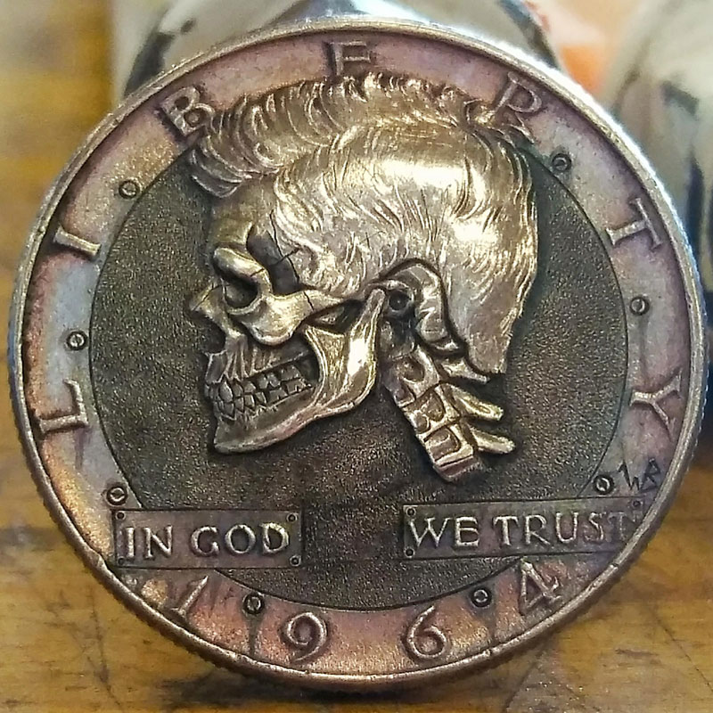 1964 half dollar hand engraved by me