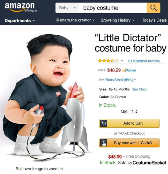 Little Dictator Halloween costume for babies