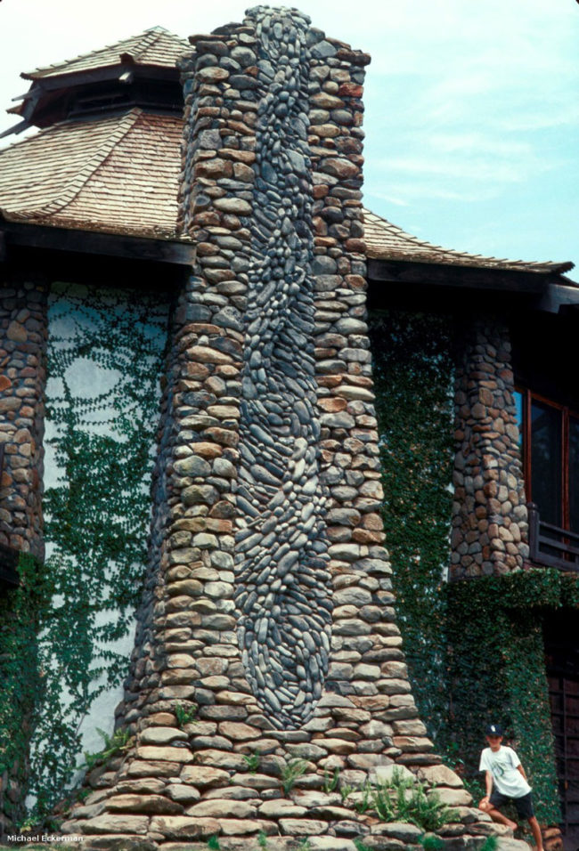 This stone chimney