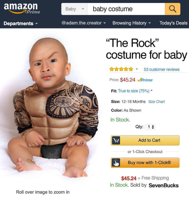 The Rock Halloween costume for babies