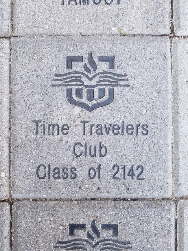 This is a brick outside the main building on my campus