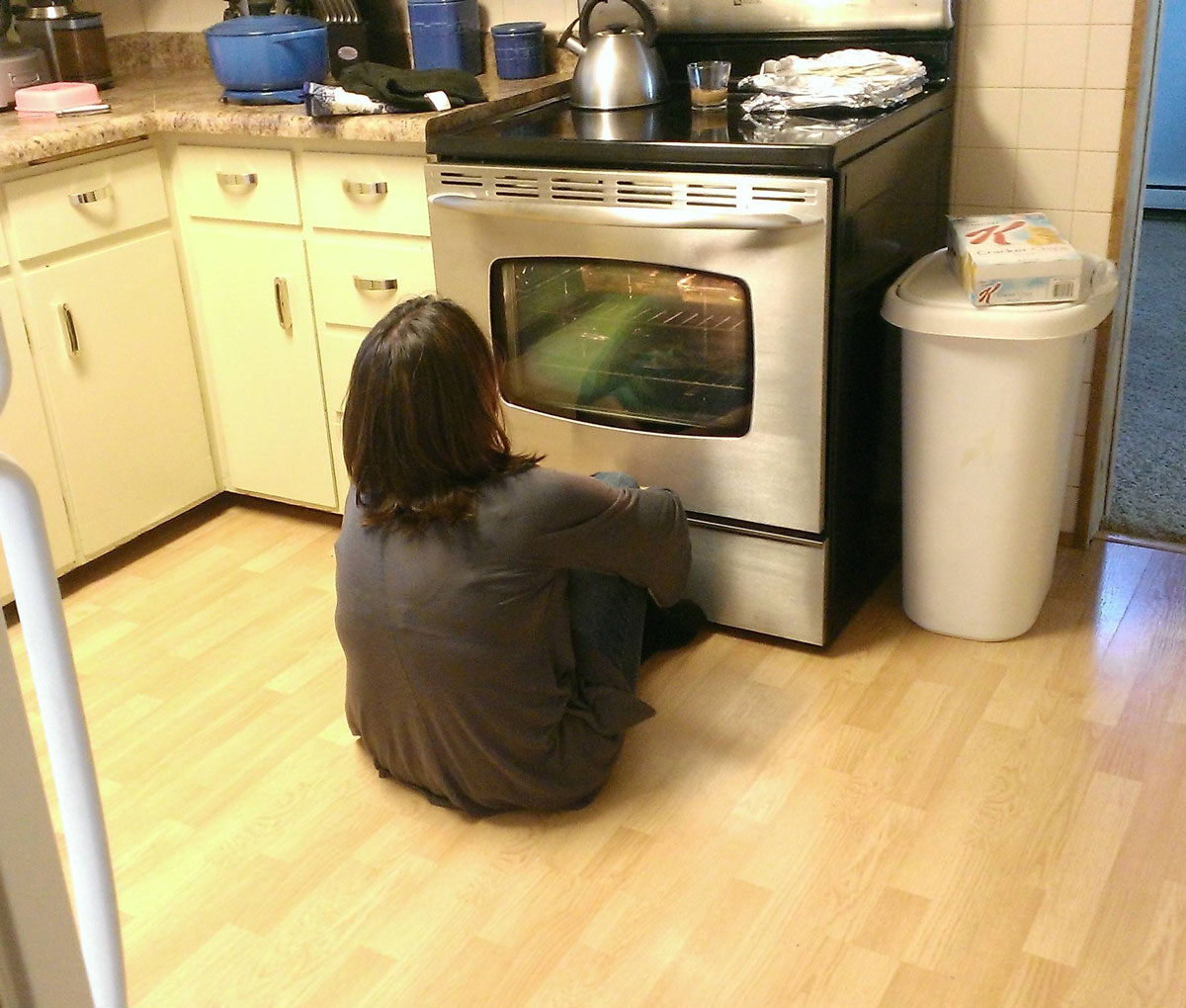 Mom got her first windowed oven