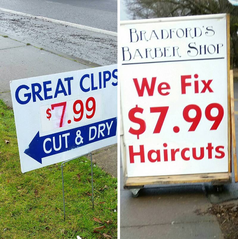 Shots fired by the local barber shop
