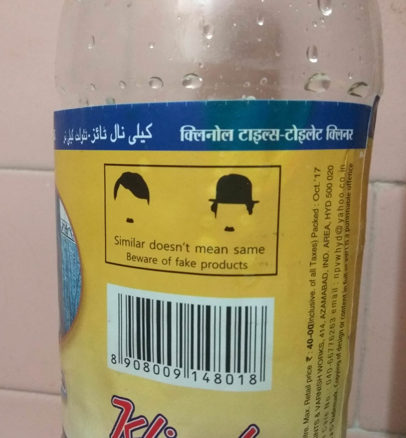 This toilet cleaner warning