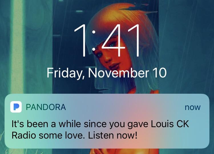 Listen Pandora, now is not the time