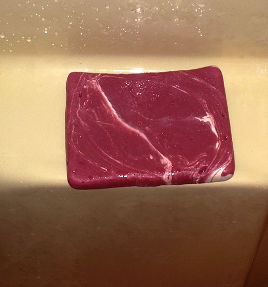 When you try to make peppermint swirl soap and it comes out looking like raw meat