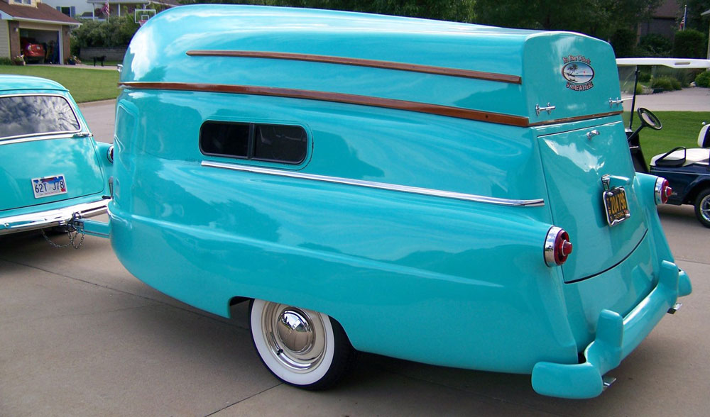The top of this 1954 camper is a boat