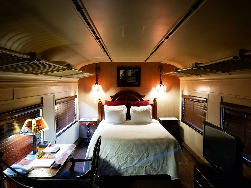 Staying in an old train turned hotel tonight