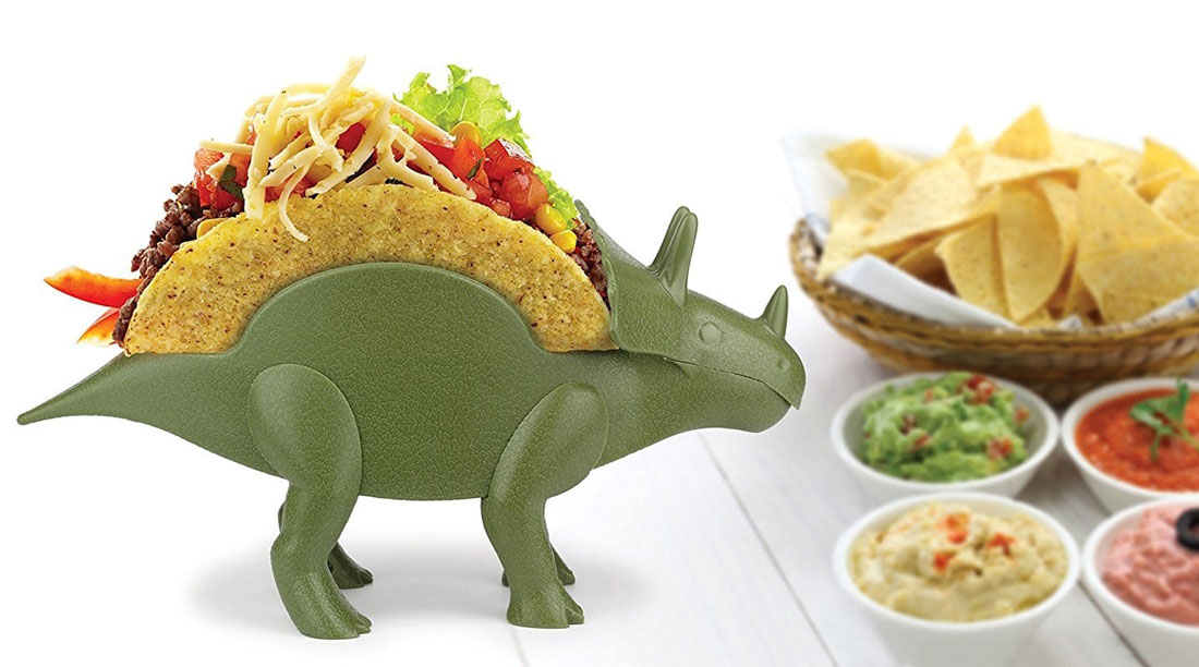 Sure you can live without a triceratops taco holder... But do you WANT to?