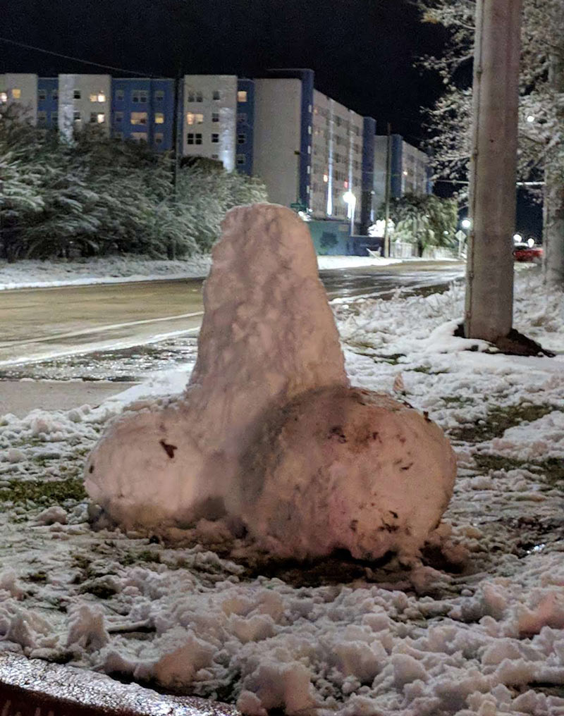 After 8 years without seeing snow, this is first thing I saw when I walked outside last night