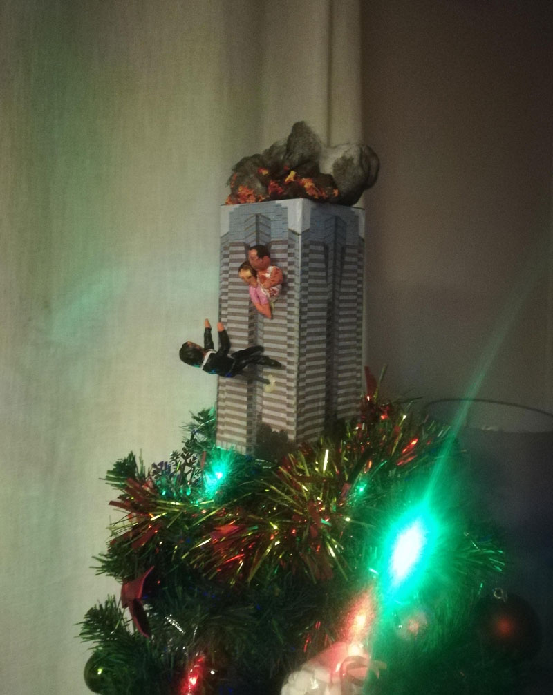 It's not Christmas until Hans Gruber falls off the top of the Christmas tree
