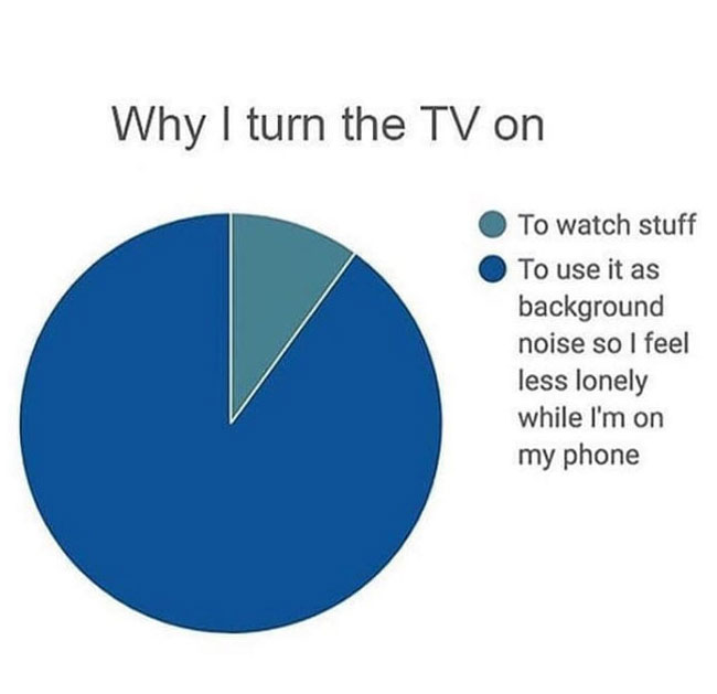 Why I turn the TV on