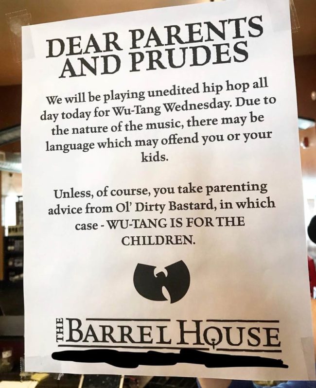 Local watering hole participates in WuTang Wednesday's