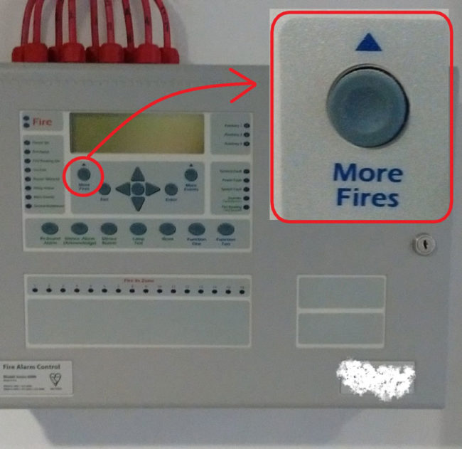 The new fire alarm system has an interesting feature