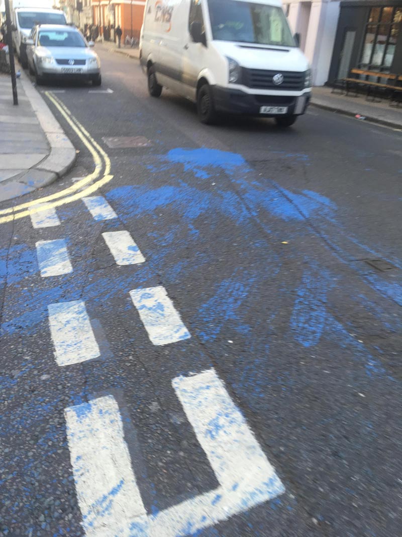 Smurf involved in a hit and run in central London today