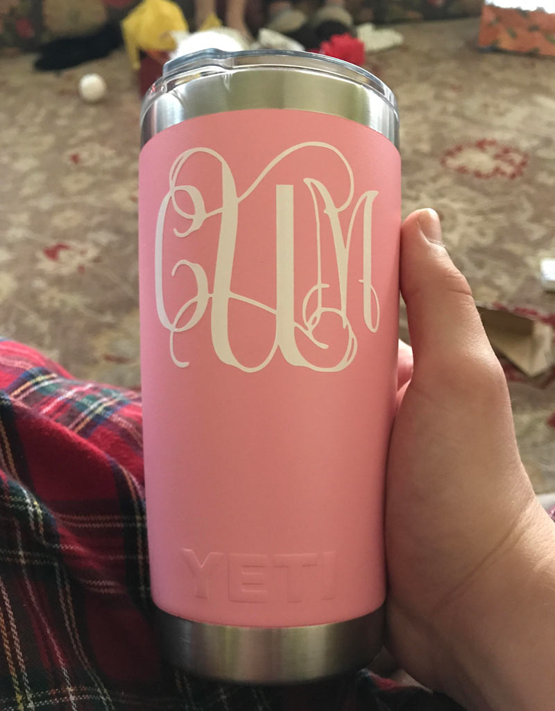 My sweet innocent mother got my sister a thermos with her initials monogrammed on it for Christmas