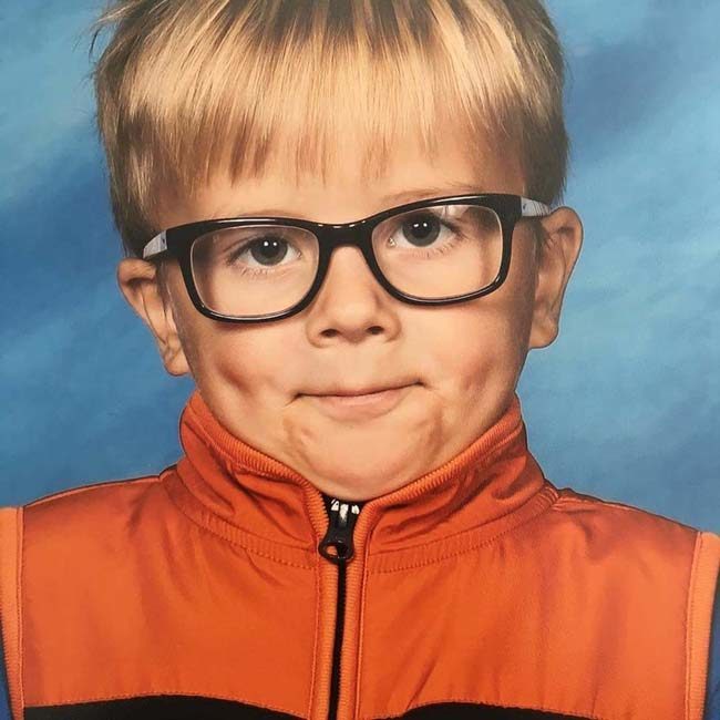 My aunt just received her son's kindergarten picture