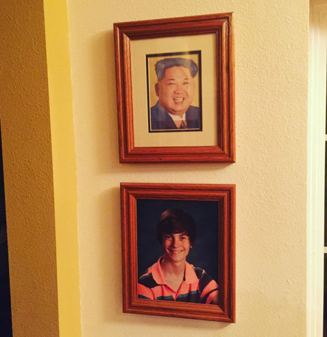 Replaced my little sisters graduation photo with one of the supreme leader 3 weeks ago. Dad still hasn’t noticed