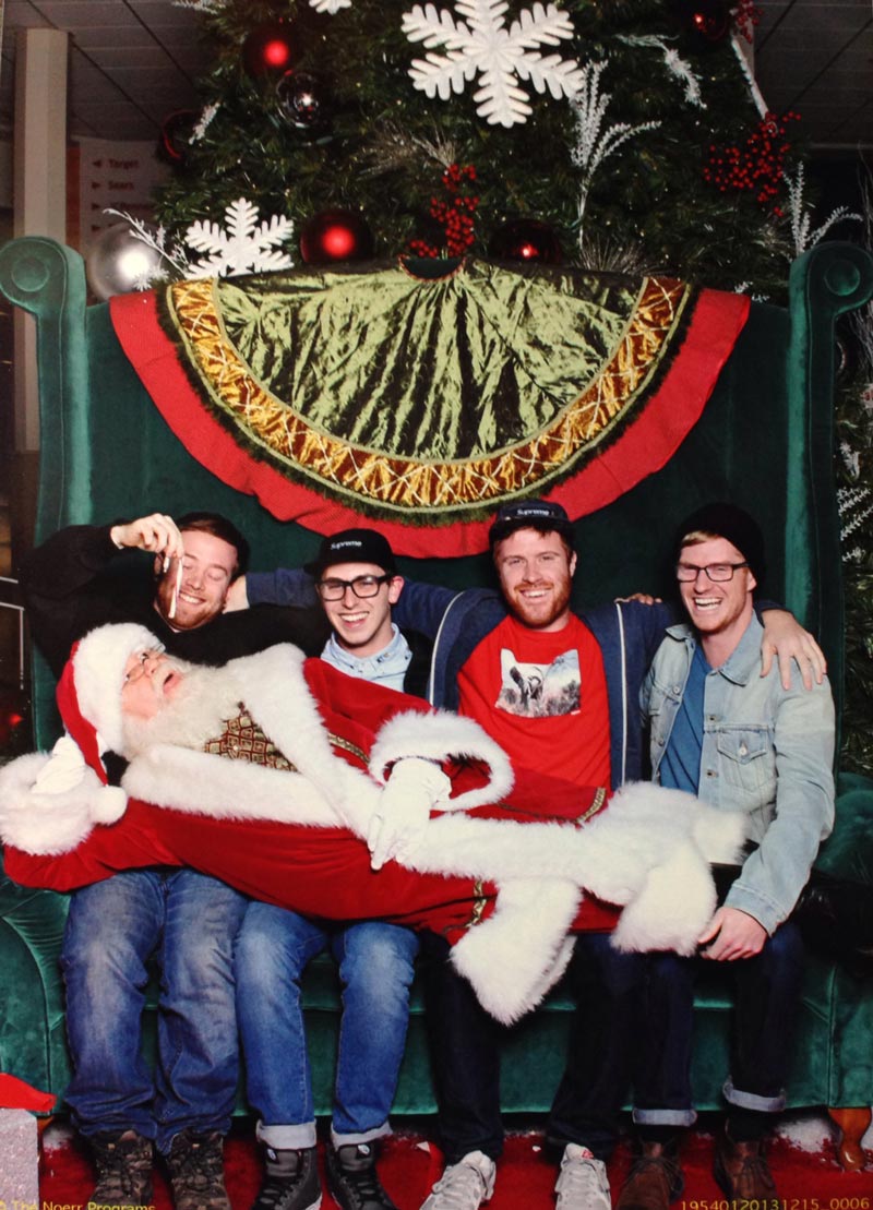 My friends and I got our picture taken with Santa