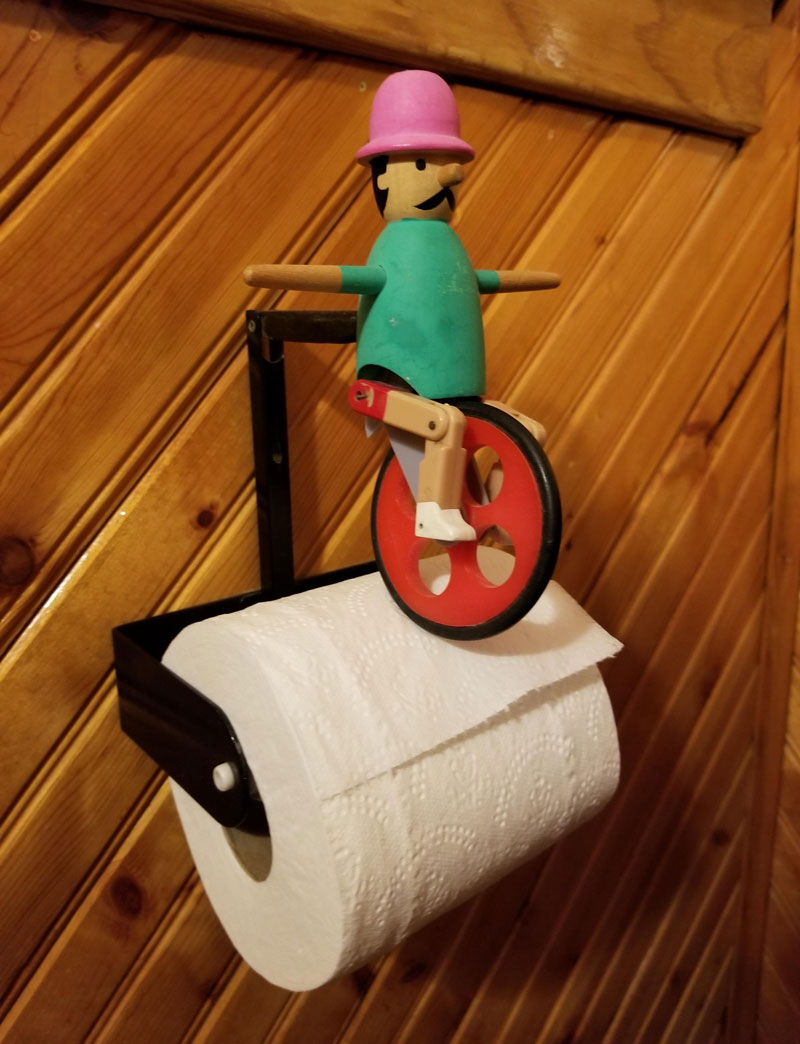 Pepe has been faithfully riding the roll at my parents house for over 22 years