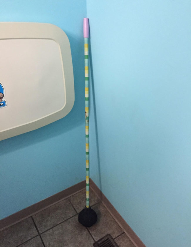 I'm not sure what led to the creation of the world's longest plunger, but I'm glad I missed it