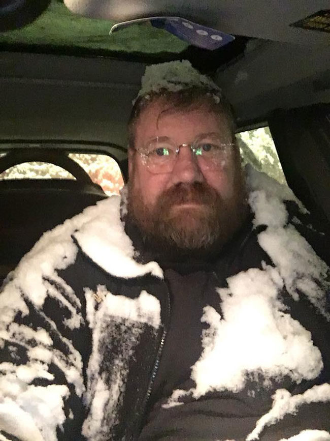 What happens when you go for the rear defrost but hit the sunroof. Alaska style