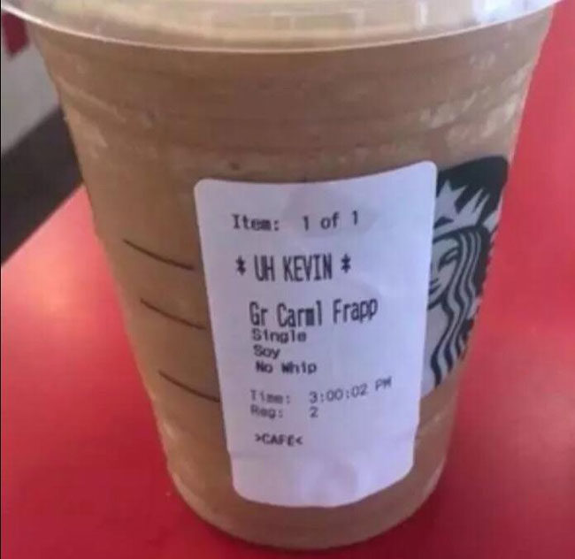 When you stutter while ordering your Caramel Frapp