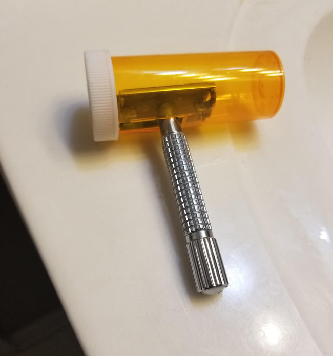 DIY child safety lock for a razor
