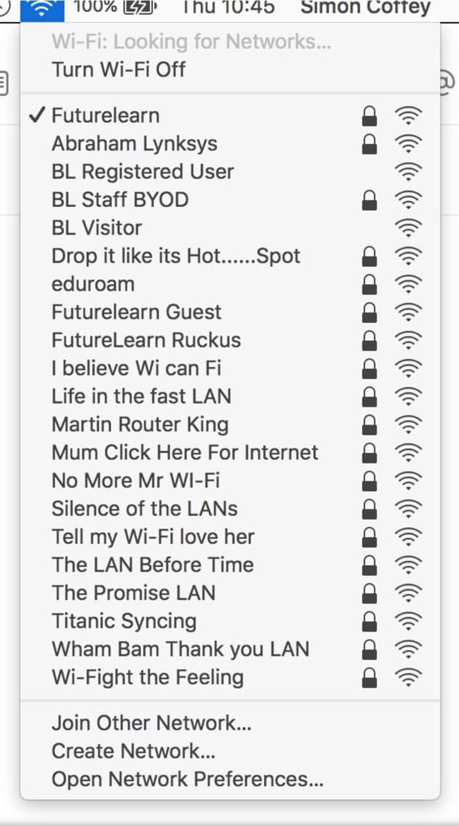 These Wi-Fi names