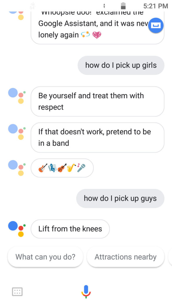 Google's dating advice