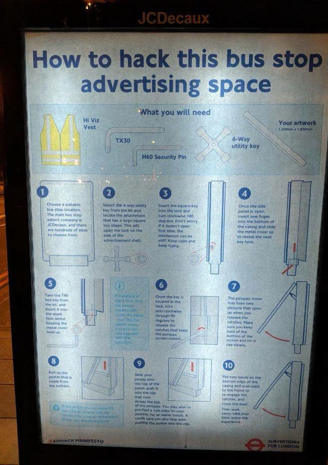 How to hack a bus stop ad