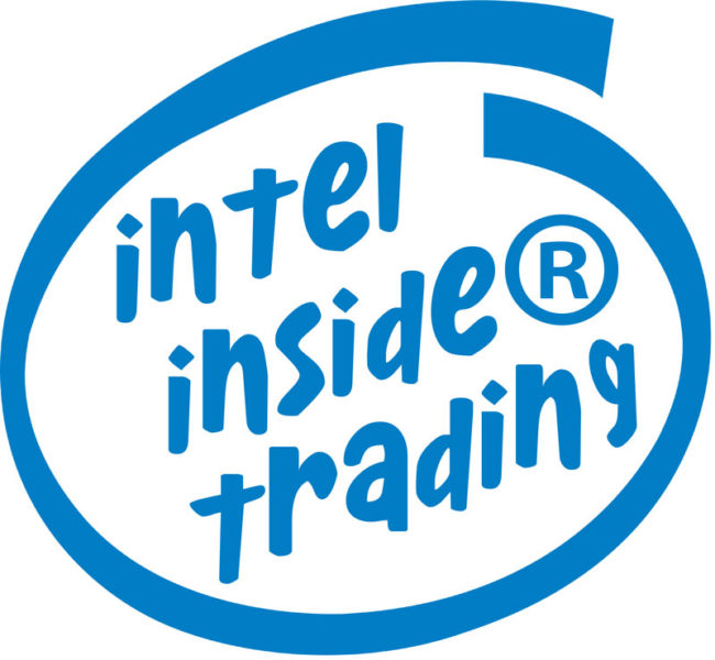 Intel CEO sold $24m of his shares before a serious design flaw was made public. Here we have a proposal for their new logo