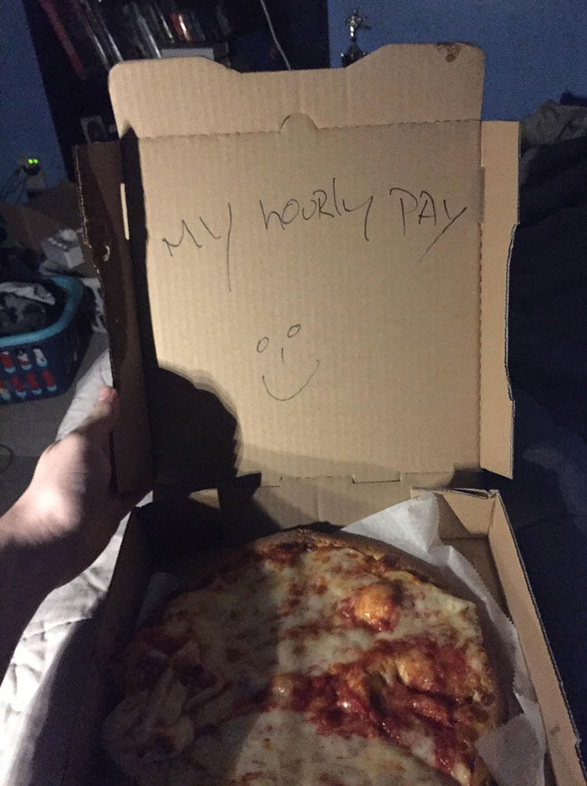 Ordered a pizza and asked for a joke