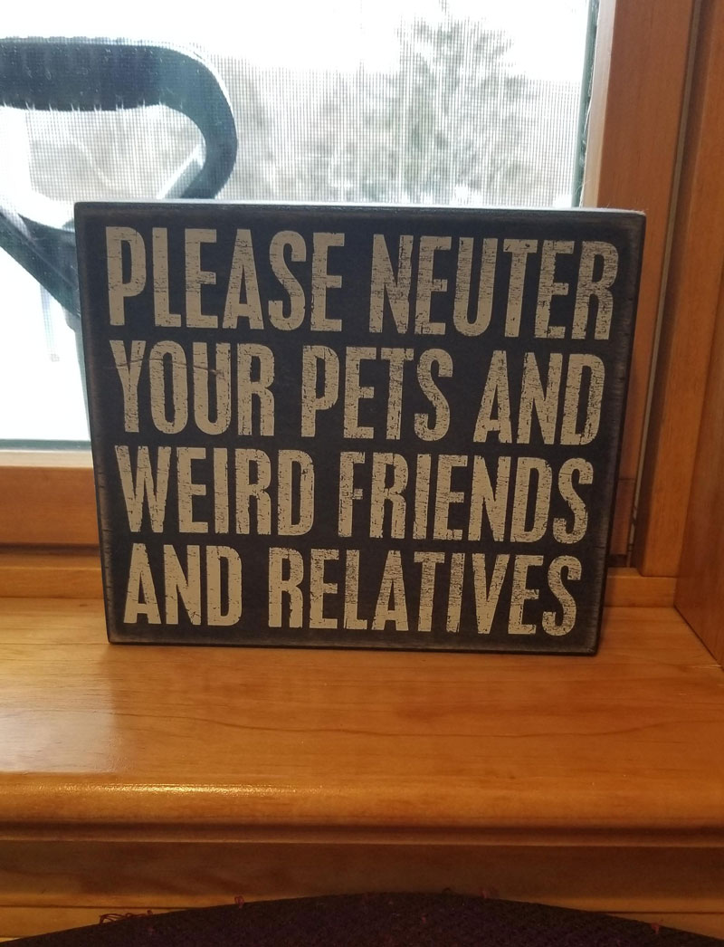 This sign at my vet