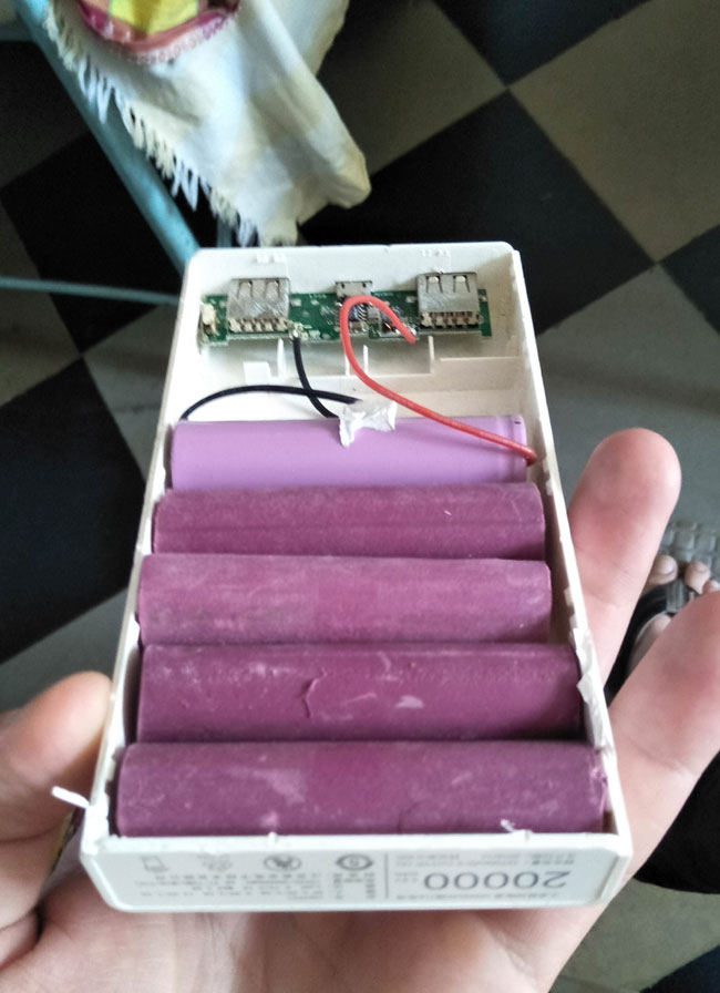 My sweet 20,000mAh external battery I bought in Mumbai yesterday