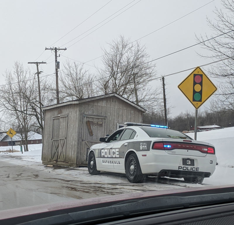 No word on how fast the barn was traveling when it was pulled over by the local cops