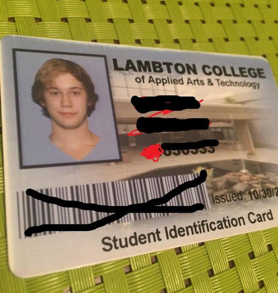 I chose the wrong shirt for my student card