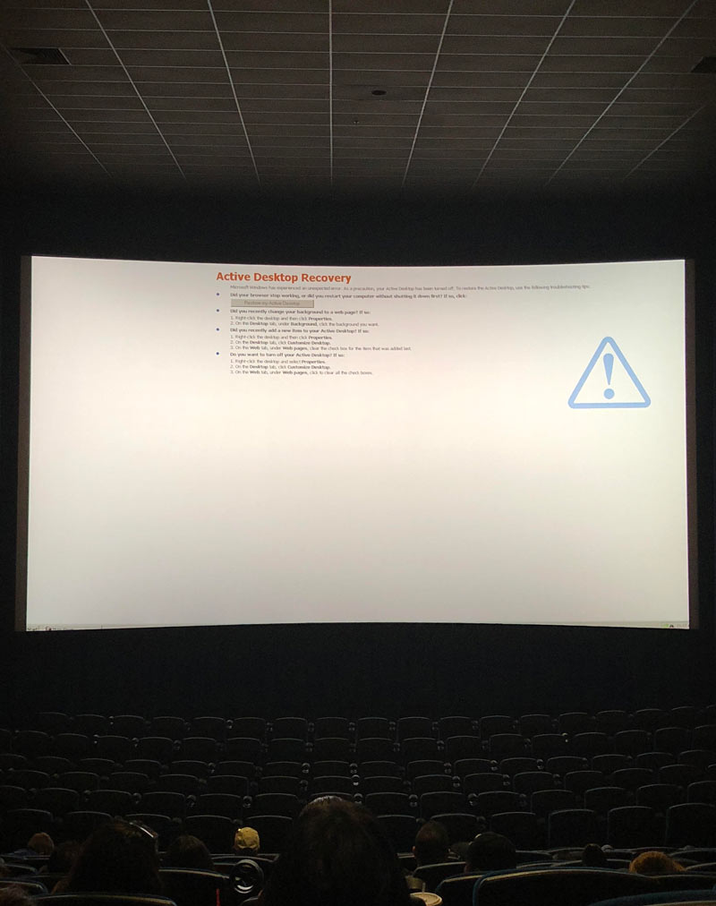Went to watch the new Jumanji Movie, guess the game crashed