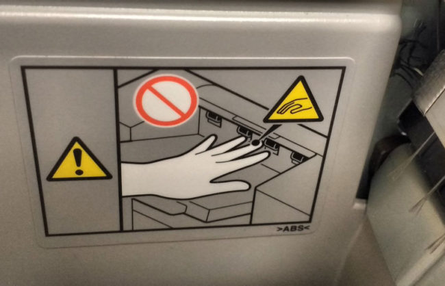 CAUTION: Your hand will be touched by a smaller hand!
