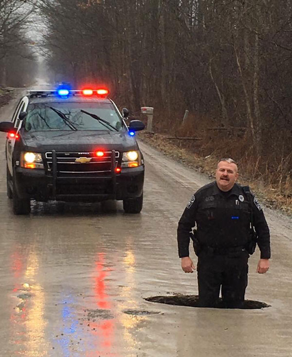 Actual pothole in Michigan