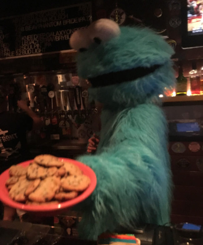 This bar’s last call has the Cookie Monster offering cookies