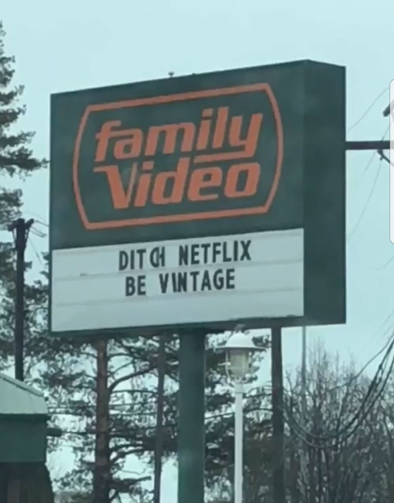 Ditch Netflix be vintage