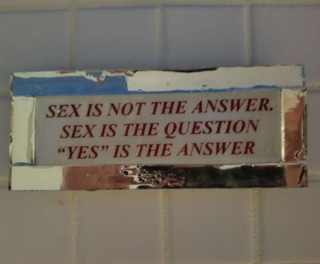 Sex is not the answer