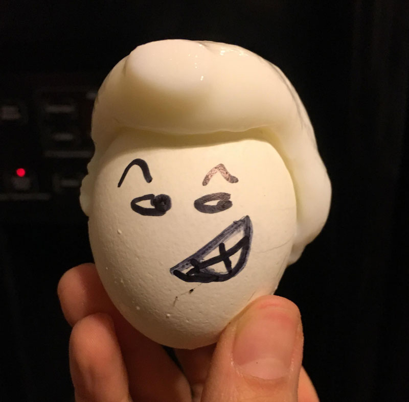 Accidentally boiled a cracked egg
