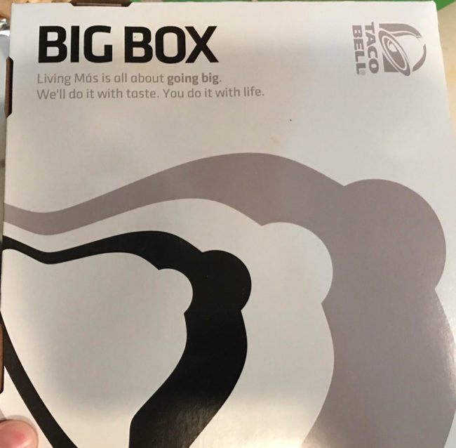 Taco Bell’s big box looks like a bra sizing chart
