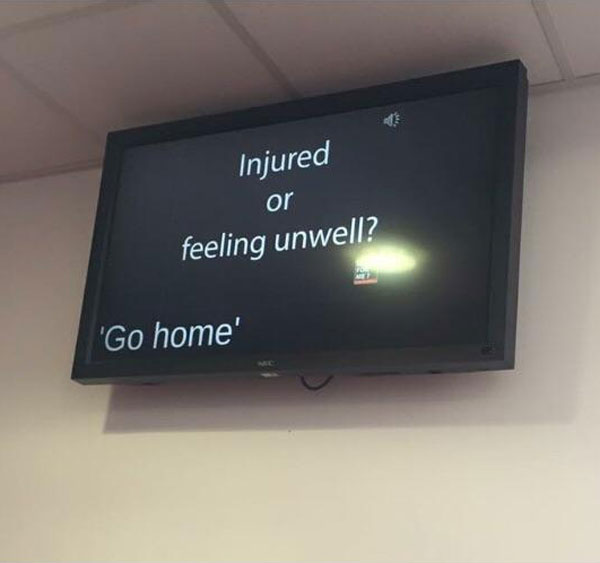 Screen malfunction at my doctor's surgery