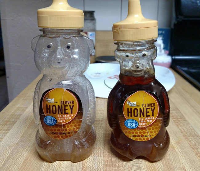 I accidentally melted a bottle of honey and now it looks like the inbred cousin