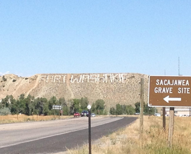 Someone changed the rocks to say "Fart Washakie" instead of "Fort"